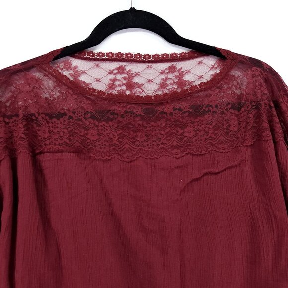 Free People Rare Vintage Leaf Tag Womens Tunic Top Size Small Lace Trim Y2K - Picture 12 of 15
